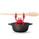 OTOTO Red die Kochlöffelhalter Krabbe - Kochlöffel Silikon Ablage für den Herd - BPA-Frei, Hitzebeständiger Grill & Küchenhelfer - Küchenutensilien Halter & Roter Löffelhalter mit Anti-Rutsch Design