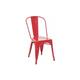 Chaise de bar empilable en métal peint avec différentes couleurs Couleur : rouge