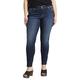 Silver Jeans Co. Damen Elyse Mid Rise Skinny Übergröße Jeans, Dark Wash Eae432, 48 Mehr Kurz