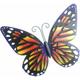 3D Papillon Decoration Murale, Décoration Murale en Métal, Décoration De Jardin Art Mural Papillons