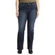 Silver Jeans Co. Damen Suki Mid Rise Slim Bootcut Plus Size Jeans, Dark Wash Eae446, 54 DE/Hoch