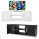 Homfa – meuble TV à Double porte meuble de rangement meuble de salon Table basse meuble TV