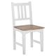 2 x chaises salle à manger bois blanc naturel 45 x 45 x 90 cm