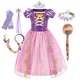 Robe raiponce pour filles Costume de princesse déguisement de carnaval d'halloween de noël pour