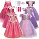 Déguisement de princesse pour filles Costumes d'halloween robe Cospaly pour enfants de 4 6 8 10