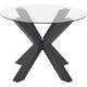 Table à manger ronde ⌀ 100 cm noir OTIUM