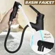 Bathroom Basin Sink Deck Mounted Faucet Pull Out Spray Hot Cold Water Mixer Tap Sprayer Kitchen Tap