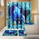 Rideau de douche motif dauphin pour salle de bain en Polyester imperméable avec crochet tapis