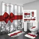 Rideau de bain et de douche en Polyester rideau de salle de bain imperméable avec nœud papillon