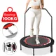 Foldable Exercise Fitness Trampoline With Handrail Adults Kids Home Indoor Gym Cardio Jump Stability