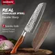 HEZHEN – couteau Santoku de 7 pouces noyau en acier 73 couches outils de cuisine en acier damas