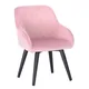 Fauteuil rembourré gris/rose pour enfants chaise de siège en tissu velours avec accoudoir à