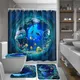 Rideaux de salle de bain motif dauphin océan 3D ensemble de rideaux de douche Frabic imperméables