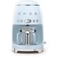 Machine a cafe filtre Annees 50, Bleu Azur DCF02PBEU - Smeg