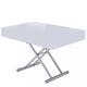Table relevable extensible HARIE laquée blanc 120/170 x 80 cm