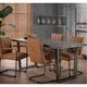 Table repas TRAPEZE design 180x90 bois massif argile antique