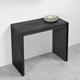 Table console extensible FORDA noir charbon/cadre gris ardoise largeur 90cm