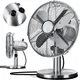 MVPower – ventilateur sur pied en métal chromé ø 35cm pour chambre bureau cuisine