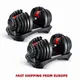 Haltères réglables 2 unités musculation poids Bowflex 2.5 à 24 Kilos Fitness équipement de Sport