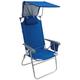 Rio Brands Camping Stuhl Strandstuhl Klappstuhl inkl. Sonnendach und Getränkehalter blau