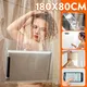 Support de rideau de douche pratique pour salle de bain Transparent PVC étanche baignoire