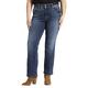 Silver Jeans Co. Damen Avery High Rise Slim Bootcut Übergröße Jeans, Med Wash Ecf325, 48 Mehr Kurz