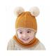 Outillage Bonnet pour enfants automne et hiver double boule de laine bonnet de laine une pièce en