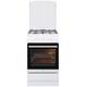 Amica Gas-Standherd SHGG 11559 W, elektrische Einhand-Funkenzündung A (A+++ bis D) schwarz-weiß Herde Kochfelder Haushaltsgeräte
