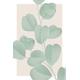 queence Leinwandbild Blätter mit rosa Hintergrund grün Bilder Wohnaccessoires