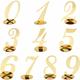 Monly - Numéros de table mariage, plan de table mariage 0-9 numéros miroir acrylique numéro table