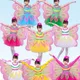 Robe Tutu féerique en dentelle pour filles Costume Cosplay en bois avec aile de papillon vêtements