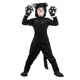 Combinaison d'hiver chat noir combinaison Animal Costume Cosplay d'halloween pour enfants cadeau