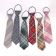 Cravates en caoutchouc pour garçons et filles cravate de cou à carreaux pour enfants cravate