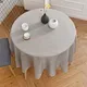 Nappe de Table ronde kaki nappe en coton et lin décoration de Table pour hôtel Banquet fête