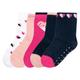 lupilu Kleinkinder Mädchen Socken mit ABS 5er (19/22, schwarz/pink/weiß)