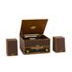 Belle Epoque 1910 Retro-Stereoanlage Plattenspieler CD-Player Lautsprecher