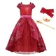 Robe de princesse Elena pour filles cosplay pour enfants couleur rouge classique pour le bal ou