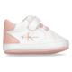 Calvin Klein Jeans Krabbelschuh LACE-UP/VELCRO SHOE WHITE/PINK, mit Logoschriftzug rosa Kinder Frühlingsschuhe