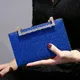Pochette et sacs à main plissés bleu Royal pour femmes petit sac à bandoulière de luxe scintillant