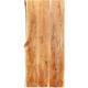 Plan de travail en bois d'acacia massif de style rustique 120x55x3,8 cm