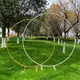 Grand cercle en fer de 6 pieds 8 pieds 2m Base carrée ronde arc de décoration d'arrière-plan