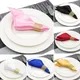 Serviette de Table en Satin doux réutilisable 30x30cm serviette de Table en tissu rose et blanc