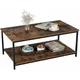 Homfa – Table basse industrielle Table centrale Table d'appoint en bois Table de salon Table de