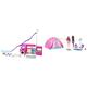 Barbie HCD46 - Traumcamper Fahrzeug Spielset (ca 75 cm), mit rollenden Rädern & HGC18 - Barbie „Abenteuer zu zweit“ Camping-Spielset mit Zelt, 2 Barbie-Puppen und 20 Zubehörteilen