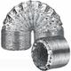 Tuyau de Ventilation Flexible en Aluminium pour climatisation, Sèche-linge, Hotte (125mm*2m),Yeurié