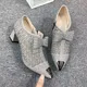 Sandales à bout pointu pour femmes chaussures de luxe en maille respirante avec nœud papillon