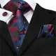 Cravate en soie SN-3125 cm pour homme cravate florale rouge bleu cravate pour homme fête