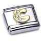 Nomination Comp. Classic BUCHST. Edelstahl, 18K-Gold und Cubic Zirc. (C) 030301