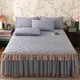 Jupe de lit épaisse en coton laminé dentelle couvre-matelas 160x200 140x190 couvre-lit décoration