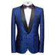 Costume Jacquard pour homme vêtement de marque à la mode noir/rouge/bleu/blanc Blazer de luxe